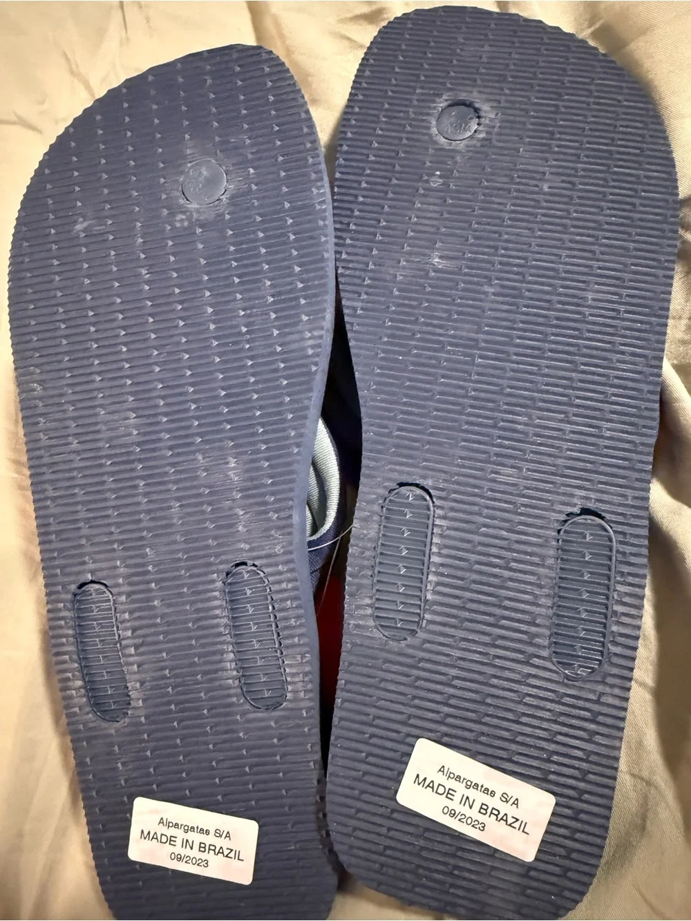 Havaianas Men’s Blue and Light Blue Layered Flip Flops